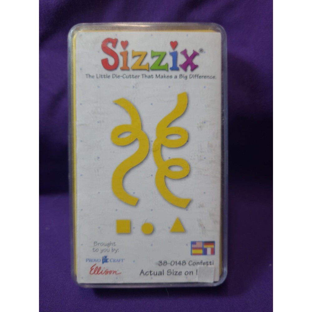 Sizzix CONFETTI 38-0148 Thick Yellow Die Cut Crafts Card Making Scrapbooking